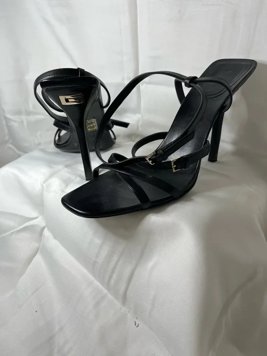 Vintage Gucci Black Strappy Leather Stiletto Sandals - Picture 4 of 4